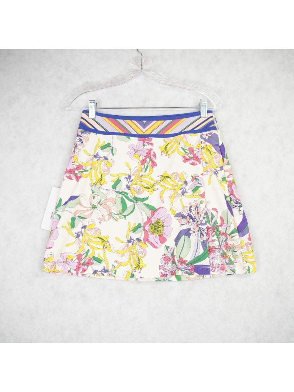 Johnny Was Bee Active Floral Tennis Skirt Womens S Aldrich Scarf Print Stretch